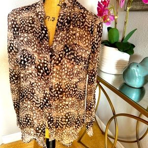 Chiffon blouse leopard